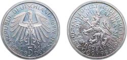 World Coins - Germany Federal Republic of Germany 1986 D 5 Deutsche Mark (Universität Heidelberg) Copper-nickel clad nickel Munich Mint (8000000) 10g PF KM 164 J 439 Schön 163