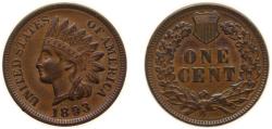 Us Coins - United States Federal republic 1893 1 Cent "Indian Head Cent" Bronze (.950 copper, .050 tin and zinc) Philadelphia Mint (46640000) 3.11g AU KM 90a Schön 117a