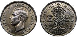 World Coins - Great Britain United Kingdom George VI 1945 2 Shillings with "IND:IMP"