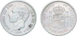 World Coins - Spain Kingdom 1885 *18-87 MPM 5 Pesetas - Alfonso XII (3rd portrait) Silver (.900) Madrid Mint 24.97g XF  KM 688 Cal 34