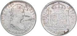World Coins - Mexico Spanish colony 1819 MO JJ 8 Reales - Ferdinand VII Silver (.903) Mexico City Mint 26.81g VF KM 111