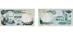 World Coins - Colombia Republic 1985 200 Pesos Oro Paper VF P 429 P 429A