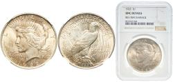 Us Coins - United States Federal republic 1922 1 Dollar "Peace Dollar" Silver (.900) Philadelphia Mint (51737000) 26.73g NGC UNC Rim Damage PCGS 7357
