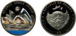World Coins - Palau Republic 2011 5 Dollars (Sydney Opera House) Silver (.925) (2500) 25g PF  KM 387