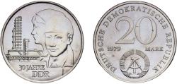 World Coins - Germany German Democratic Republic Democratic republic 1979 A 20 Mark (30 Years of DDR) Nickel brass Berlin Mint (975050) 15.17g UNC  KM 75 Schön 71 J 1573 AKS 36