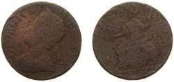 World Coins - Great Britain United Kingdom 1748 ½ Penny - George II (old bust) Copper 8.4g VF KM 579 Sp 3718/9