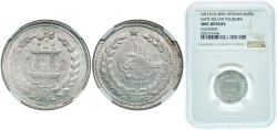 World Coins - Afghanistan Islamic State AH1313 (1895) 1 Rupee - Abdur Rahman (Kabul) Silver (.900) Kabul Mint 9.2g NGC UNC  KM 814