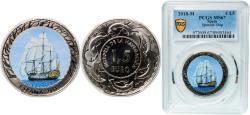 World Coins - Spain Empire 2018 M 1.5 Euro (Spanish Ship) Copper-nickel Royal Mint of Spain (10000) 15g PCGS MS 67  KM 1415