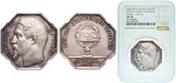 World Coins - France ND Token-Napoleon III Lex Est Quodcumque Notamus Silver NGC AU 58