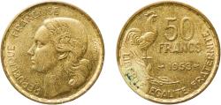 World Coins - France Fourth Republic 1953 50 Francs Copper-aluminium (91% Copper, 9% Aluminium) Paris Mint (63171600) 7.84g AU KM 918.1 Franc 2014 425/10