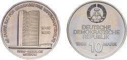 World Coins - Germany German Democratic Republic Democratic republic 1989 A 10 Mark (40 Years of the RGW) Nickel brass Berlin Mint (97000) 12.08g UNC  KM 126