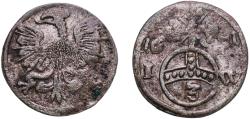 World Coins - Germany State of Brandenburg-Prussia Holy Roman Empire 1671 I W 3 Pfennigs - Frederick William Rare Minden Mint 0.79g VF Adler. v. Schr. 1498