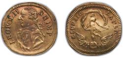 World Coins - Germany Free imperial city of Nürnberg ND (1783-1829) Rechenpfenning - Leopold II (Ernst Ludwig Sigmund Lauer) Brass 0.82g UNC