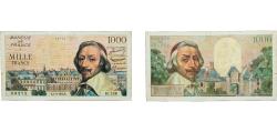 World Coins - France Fourth Republic 1955 1000 Francs - Richelieu (type 1953) Paper VF  P 134 Fay 42
