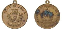 World Coins - France Third Republic 1876 Medal - Concours regional de Reims Brass 10.1g AU