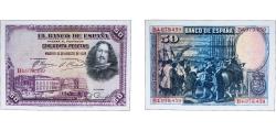 World Coins - Spain 1928 50 Pesetas Paper (60000000) UNC P 75
