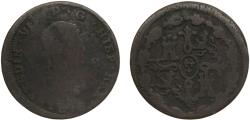 World Coins - Spain Kingdom 1816 8 Maravedis - Fernando VII (2nd portrait) Copper  10.3g VF KM486 Cal1672