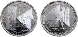 World Coins - Germany Federal republic 1996 A 10 Deutsche Mark 150th Anniversary of founding - Kolpingwerk