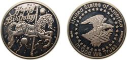 World Coins - United States Federal republic ND Medal - Happy Birthday Silver (.999) 26.2g PF