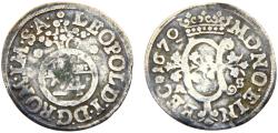 World Coins - Germany Holy Roman Empire City of Einbeck Leopold I 1670 AS 1 Groschen