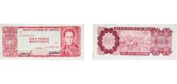 World Coins - Bolivia Republic 1962 100 Pesos Bolivianos (One currency on Back) Paper XF P 163