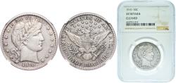 Us Coins - United States Federal republic 1910 ½ Dollar "Barber Half Dollar" Silver (.900) (.100 copper) Philadelphia Mint (418000) 12.5g NGC XF  KM 116