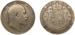 World Coins - Great Britain United Kingdom 1904 ½ Crown - Edward VII Silver (.925) (709600) 14.14g VF KM 802 Sp 3980