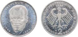 World Coins - Germany Federal Republic of Germany 1997 A 2 Deutsche Mark (Franz Josef Strauss) Copper-nickel clad nickel Berlin Mint (70000) 7g UNC KM 175 J 450 Schön 174