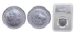 World Coins - Germany Prussian province of Westphalia 1921 1 Mark - Westfalen (Freiherr vom Stein) Aluminium (173191) 1.80g NGC MS 62 Funck 599.2 Men18 33512.2