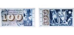 World Coins - Switzerland Federal State 1963 100 Francs (5th series) Paper VF  P 49 TBB 334 Richt/Kunz CH18