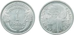 World Coins - France 1958 1 Franc (aluminium, light type) Aluminium Paris Mint (21197000) 1.31g UNC Franc 2014 221/21 KM 885a.1