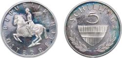 World Coins - Austria 1975 5 Schilling (Copper-nickel) Copper-nickel (75% Copper, 25% Nickel) Münze Österreich, (6849000) 4.78g PF KM 2889a Schön 78a