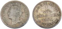World Coins - Germany State Kingdom of Saxony Johann 1867 B 1 Neugroschen / 10 Pfennige