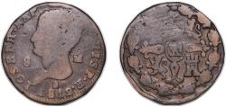 World Coins - Spain Kingdom 1812 8 Maravedis - Jose I Bonaparte (Segovia) Copper Segovia Mint 11.55g VF KM 450 Cal 100