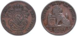 World Coins - Belgium Kingdom 1846 2 Centimes - Léopold I Copper Royal Mint of Belgium (8088029) 3.95g VF KM 4.1 KM 4.2 KM 4.3 KM 4.4 LA BFM-8 LA BFM-9