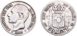 World Coins - Spain Kingdom 1880 