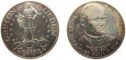 World Coins - Austria Second Republic 1983 200 Schillings - Papal (Fantasy currency: Grinzing Gulden) Silver (.835) 13.9g BU