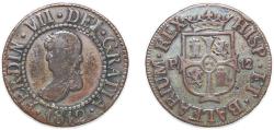 World Coins - Spain Kingdom of Majorca Spanish states 1812 12 Dineros - Fernando VII Copper 6.96g VF C L51 Cal 1594