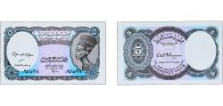 World Coins - Egypt Arab Republic of Egypt 5 Piastres (Signature Hassanein) Paper UNC P 190 P 190A MHN M12(5P.T.)