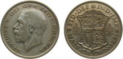 World Coins - Great Britain United Kingdom 1931 ½ Crown - George V (4th type) Silver (.500) 14.14g VF KM835 Sp4037