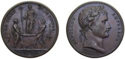 World Coins - France First Empire 1805 Medal - Quinaire of the Coronation of the Emperor Bronze 19.6g AU