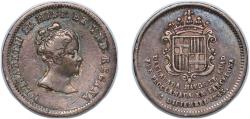 World Coins - Spain Kingdom 1843 Isabel II Proclamation Medal Silver Barcelona Mint 6.86g VF (O'Connor pág. 239) (Ruiz Trapero 627)