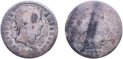World Coins - France First Empire 1808 W ½ Franc - Napoleon I Silver (.900) Lille Mint (1068390) 2.3g F Franc 2014 177/16 KM 680.14