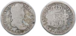 World Coins - Bolivia 1820 PTS PJ 1 Real - Fernando VII Silver (.896) 3.18g F KM 87