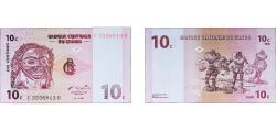 World Coins - Democratic Republic of the Congo Democratic Republic of the Congo (1997-date) 1997 10 Centimes Paper UNC P 82