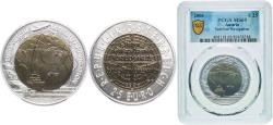World Coins - Austria Second Republic 2006 25 Euro (European Satellite Navigation) Bimetallic: niobium centre in silver (.900) ring Vienna Mint (65000) 17.15g PCGS MS 69  KM 3135