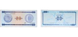 World Coins - Cuba 1985 20 Pesos "C" (Foreign Exchange Certificate-Narrow "C") Paper UNC P FX23
