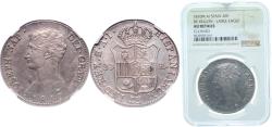 World Coins - Spain Kingdom 1810 AI 20 Reales - Jose I Bonaparte (De Vellon - Large Eagle) Silver (.903) Madrid Mint (993000) 27g NGC AU KM 551