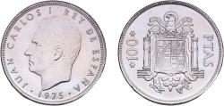 World Coins - Spain Kingdom 1975 *19-76 100 Pesetas - Juan Carlos I Copper-nickel (75% copper, 25% nickel) Royal Mint of Spain (4400000) 17g UNC  KM 810