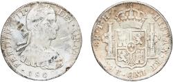 World Coins - Mexico Spanish colony 1809 Mo TH 8 Reales - Fernando VII Silver (.903) Mexican Mint 26.48g VF  KM 110